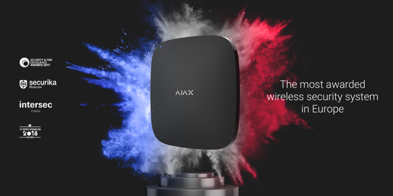 Nouvelles d'AJAX: AJAX SYSTEMS a gagné un Security & Firefighting award à EXPOPROTECTION 2018 !